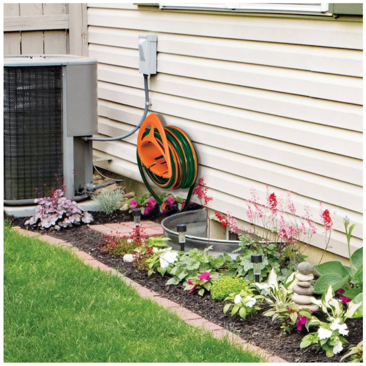 Combo Manguera De Riego 10m, Porta Manguera Y Pistola Truper18