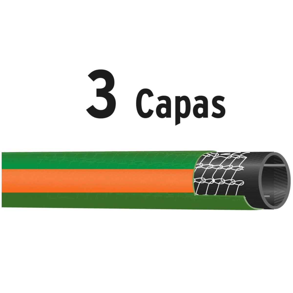 Combo manguera de riego 20m + pistola de riego y caño jardin Truper9