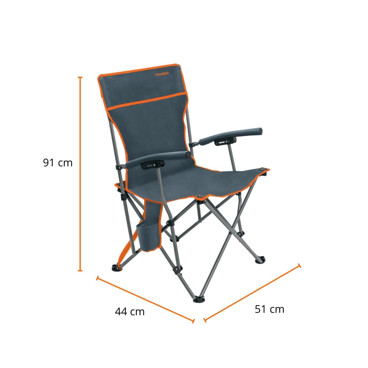 Silla Plegable para playa y camping 4 unid Truper4