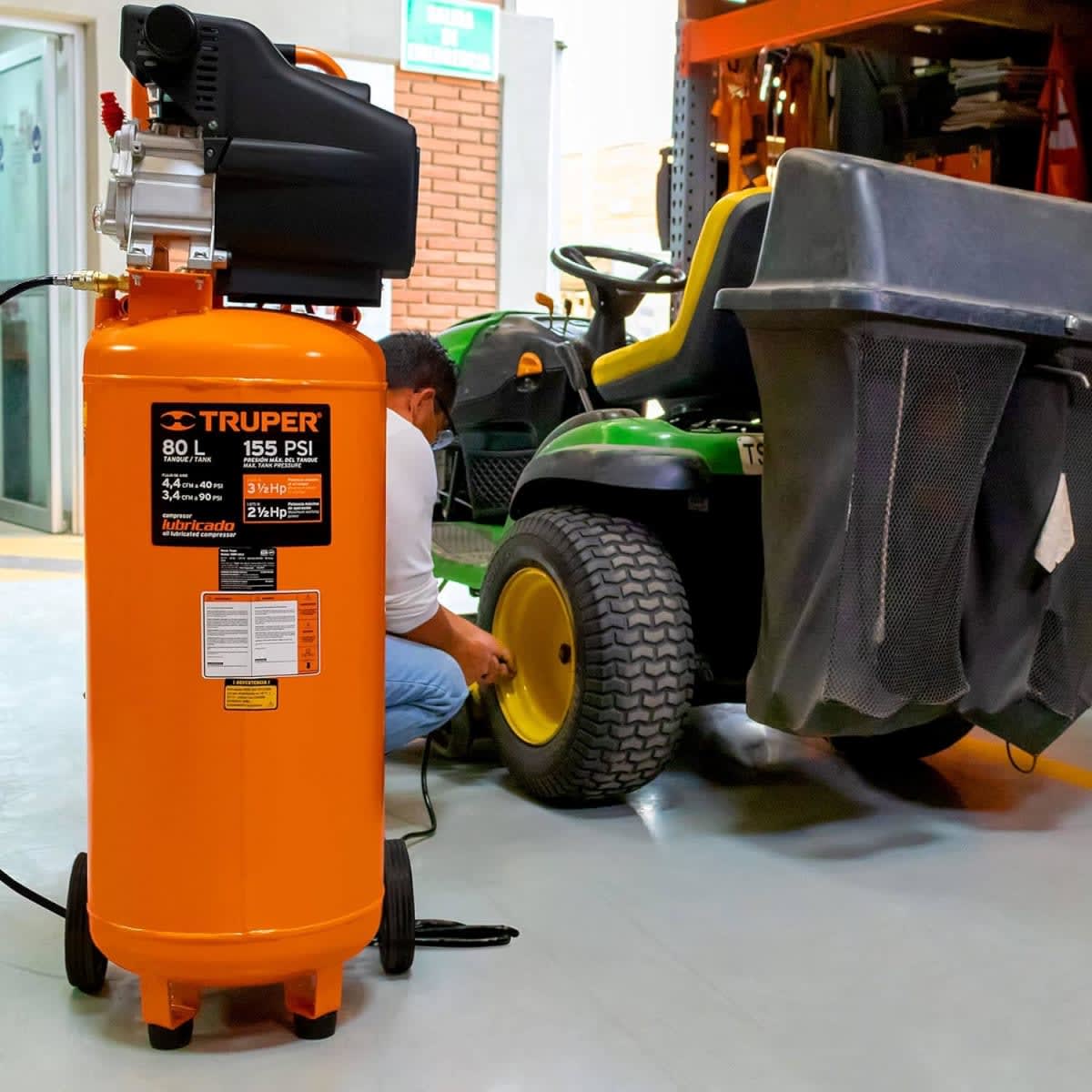 Hidrolavadora a Gasolina Truper + Compresora 80 litros Truper + Aspiradora 30L Ingco9