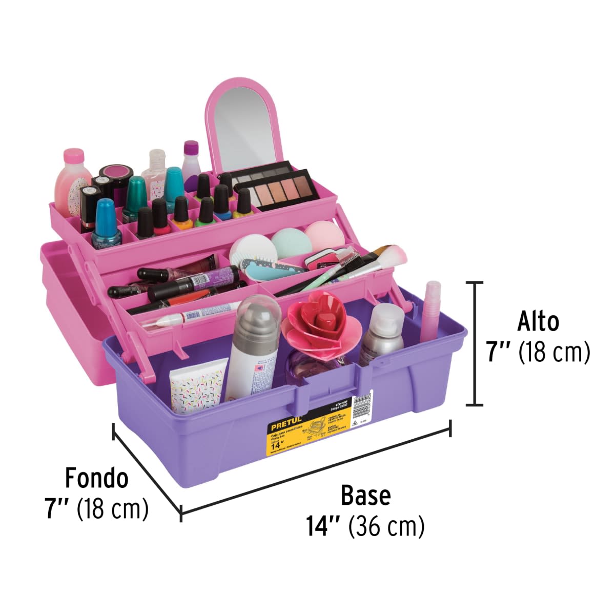 Caja Organizadora 14'' Pretul + Mini rectificador 130w Total4