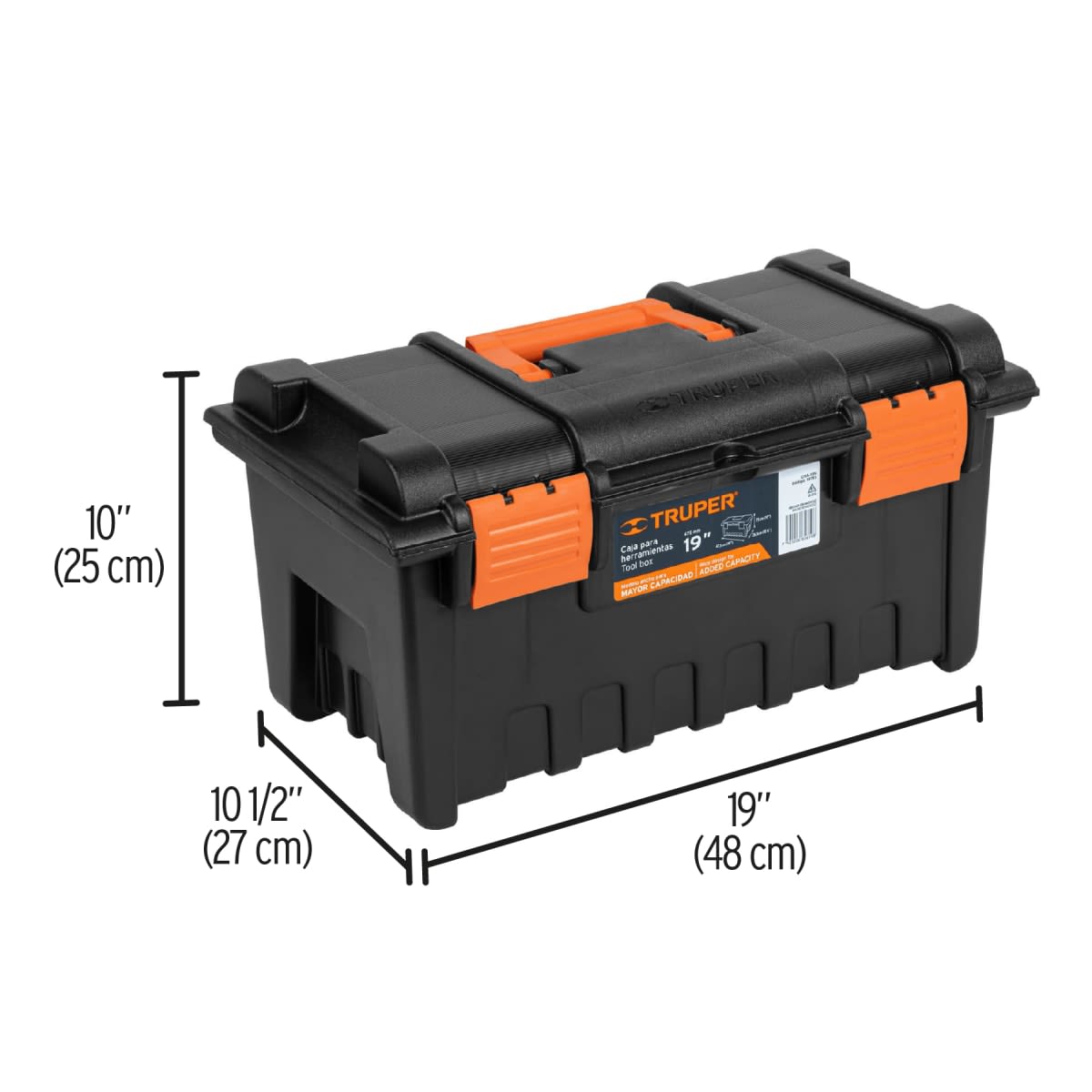 Combo Taladro Percutor 600w + Caja de Herramienta 19'' + Organizador Truper12