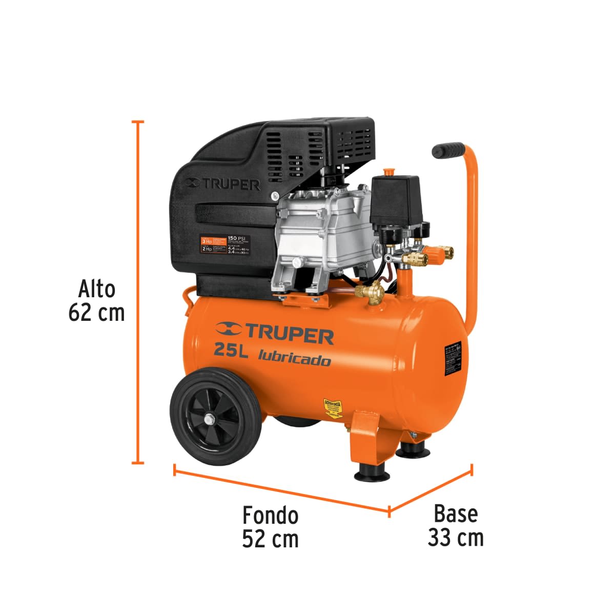 Hidrolavadora a Gasolina Truper + Compresora 25 litros Truper + Aspiradora 30L Ingco6