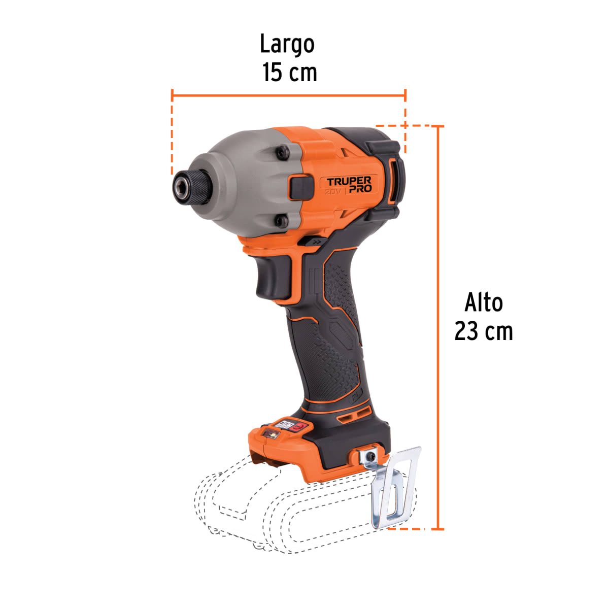 Atornillador de Impacto 20V +2 Baterias 4Ah+ Cargador Truper6