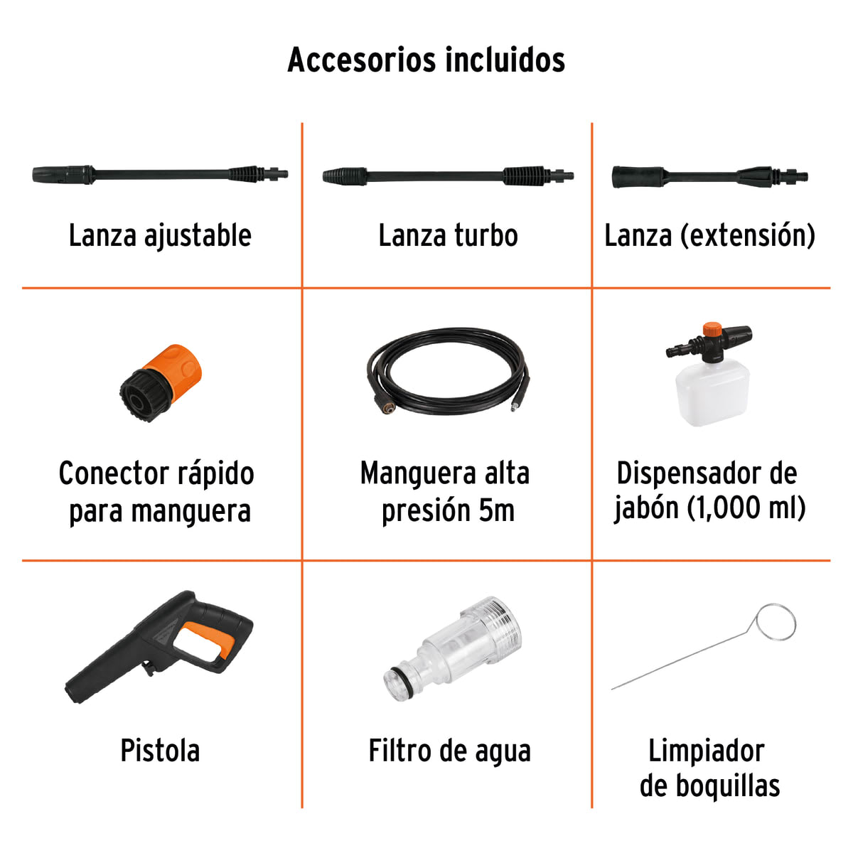 Hidrolavadora Electrica 1800PSI + Manguera 1/2