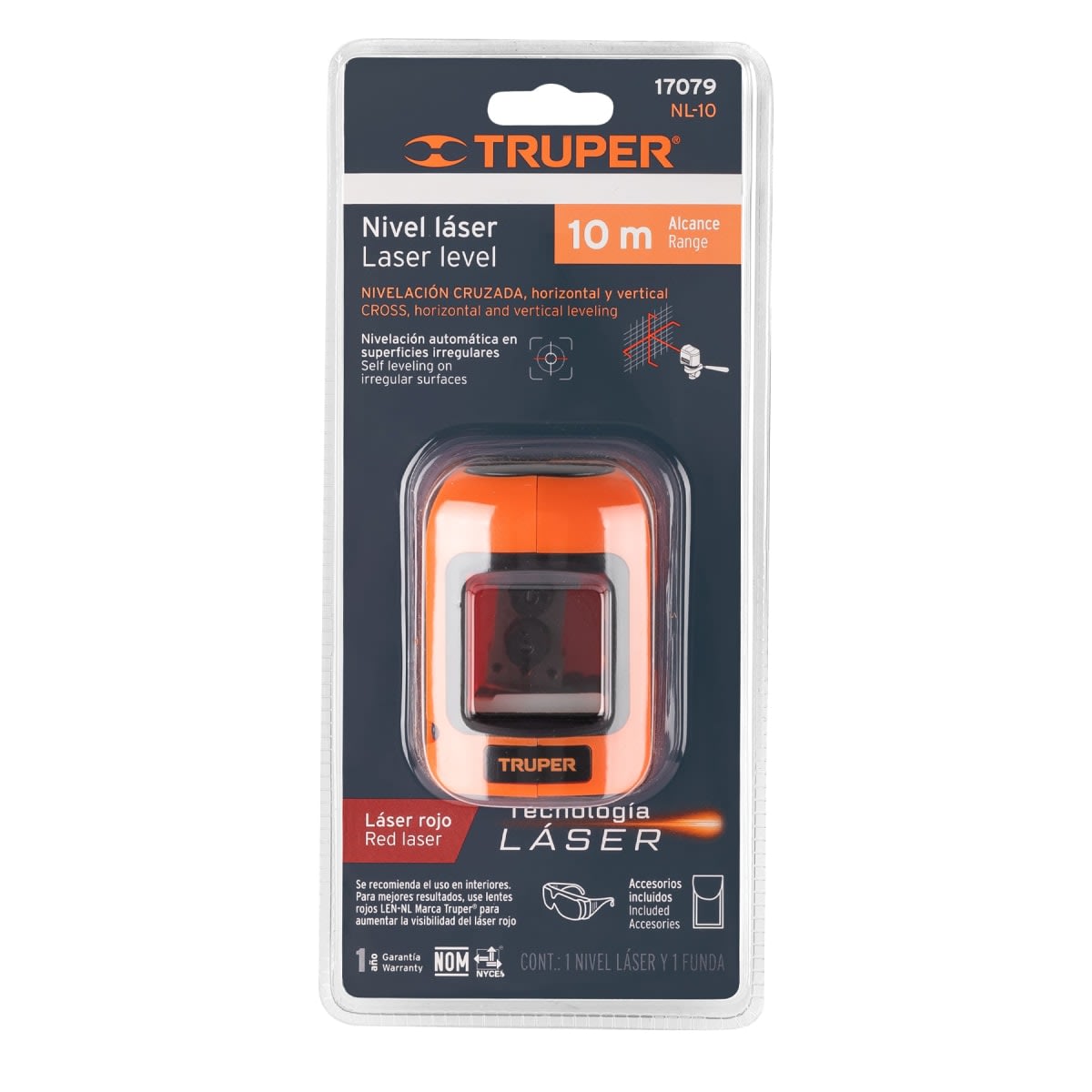 Nivel laser 10m + Lentes de seguridad para laser Truper4