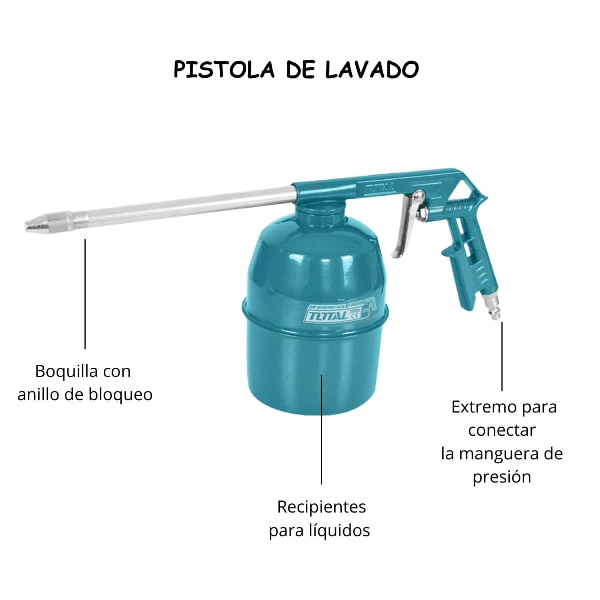 Compresora de Aire Silenciosa 100 Litros + Kit compresora 5pcs Total8