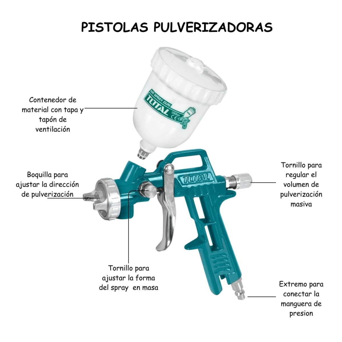 Compresora de Aire Silenciosa 100 Litros + Kit compresora 5pcs Total9