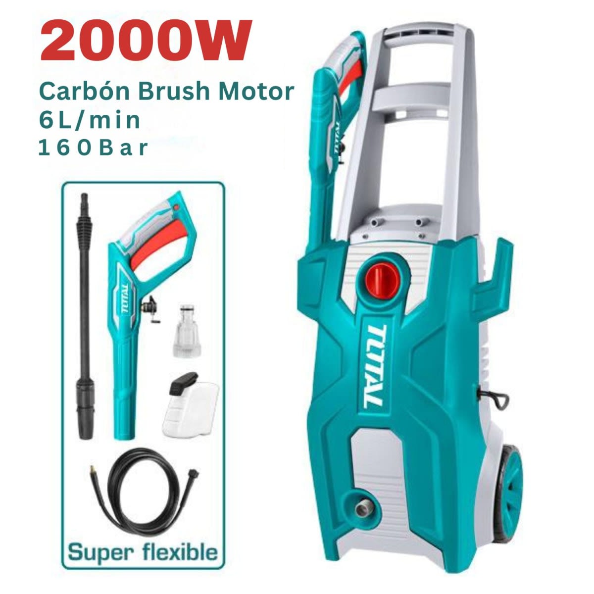 Hidrolavadora 2000w + Aspiradora 30 litros industrial Total6