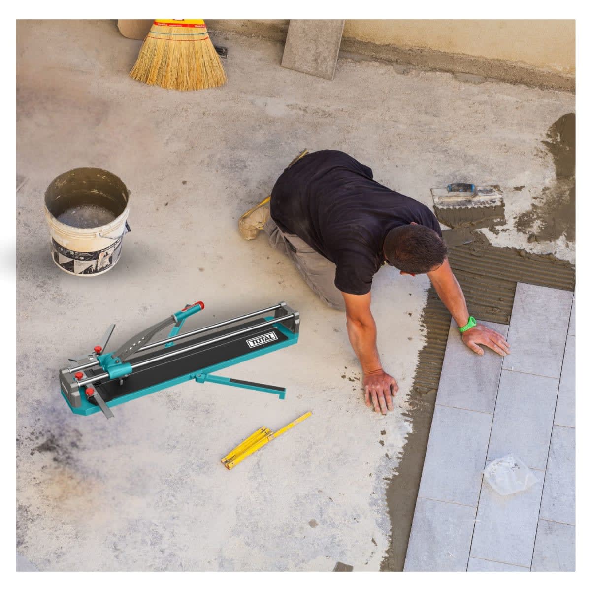 Cortador de Mayolica 80cm Pesada + Ventosa Vibradora 50kg 20v Total5