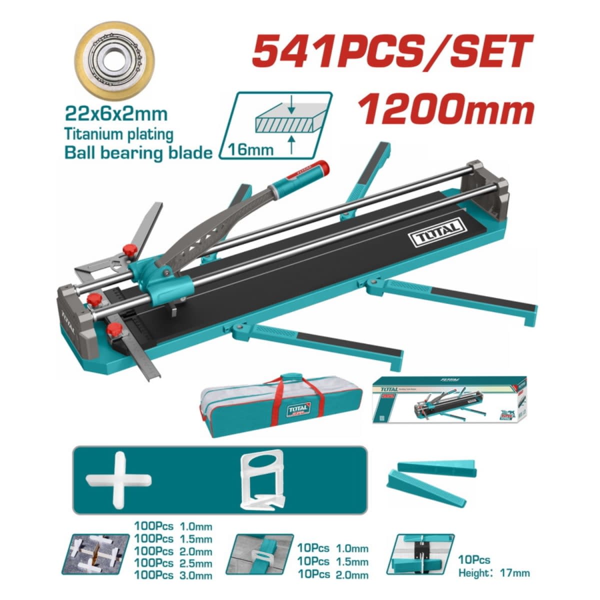 Cortador de Mayolica 120cm + Vibrador de Mayolica 50kg 20v Total3