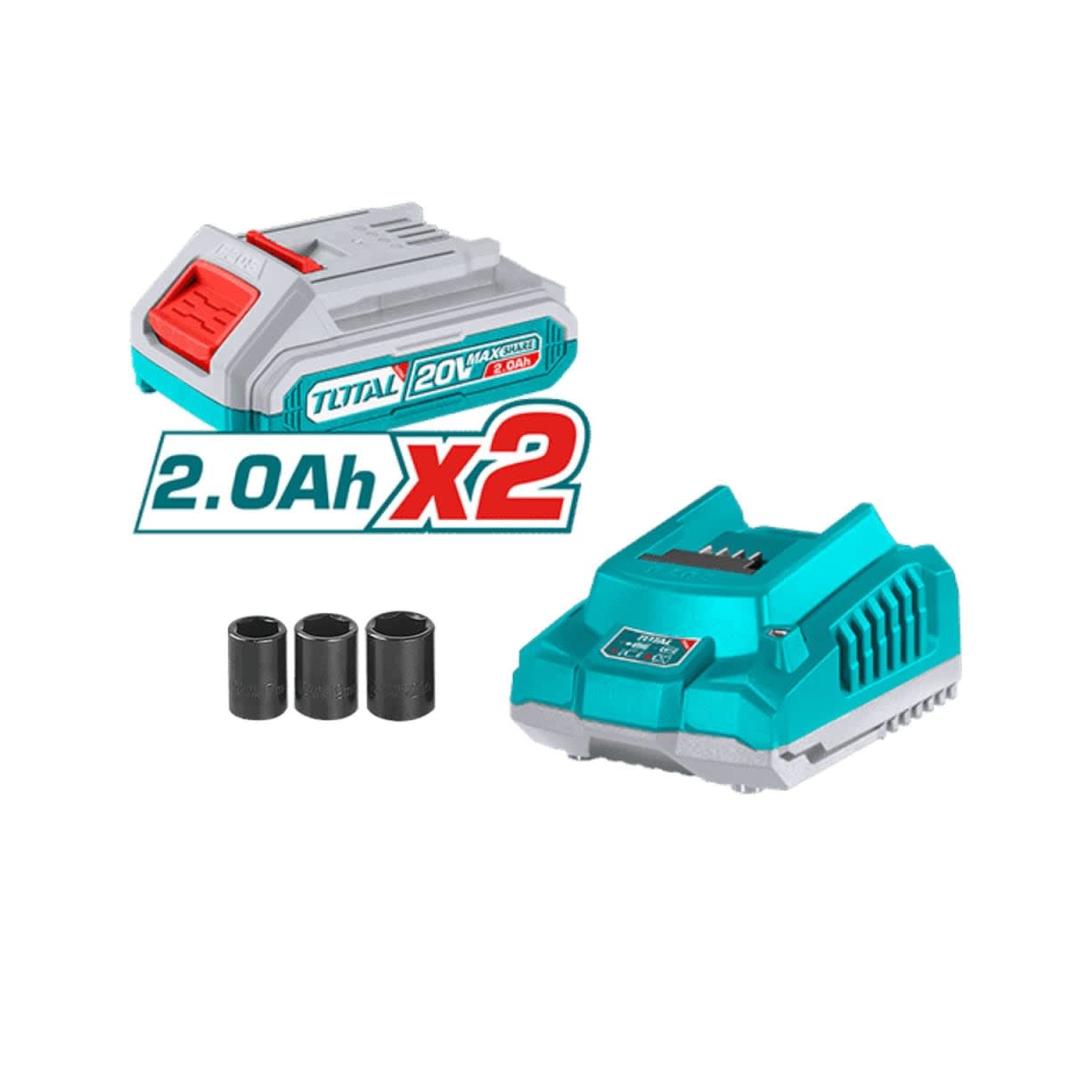 Pistola de calor 20v + Llave de impacto Total9