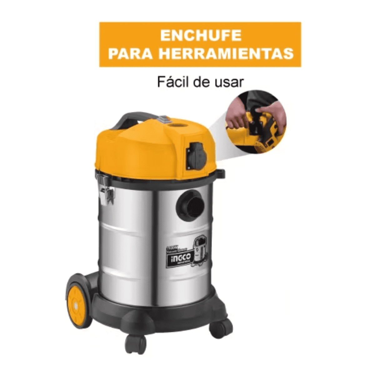 Hidrolavadora a Gasolina Truper + Compresora 25 litros Truper + Aspiradora 30L Ingco9