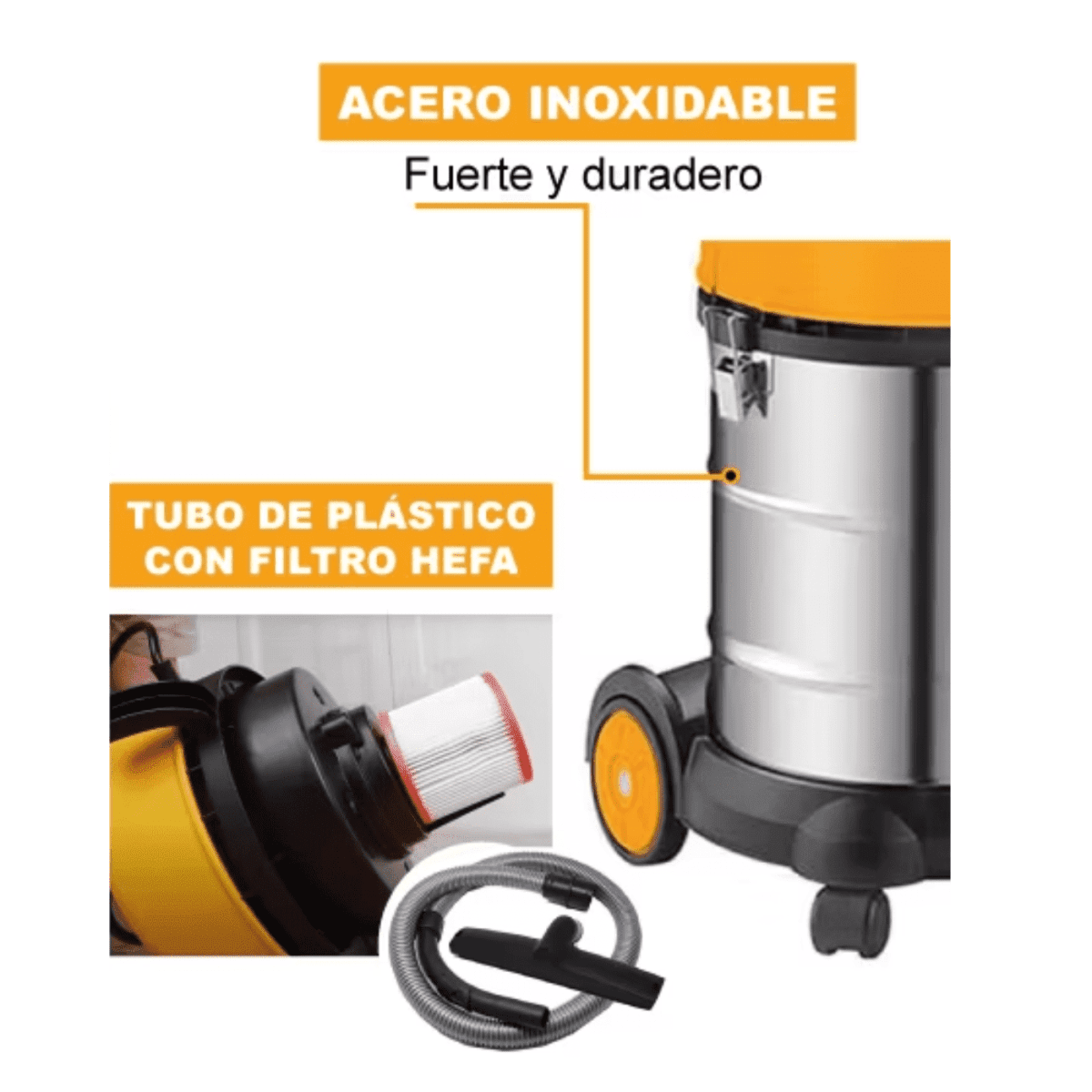 Hidrolavadora a Gasolina Truper + Compresora 80 litros Truper + Aspiradora 30L Ingco15