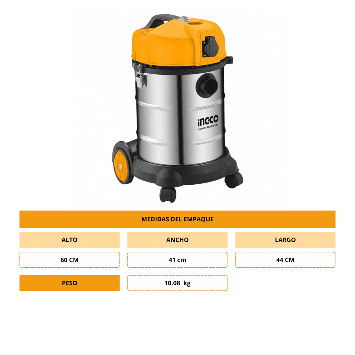 Hidrolavadora a Gasolina Truper + Compresora 80 litros Truper + Aspiradora 30L Ingco16