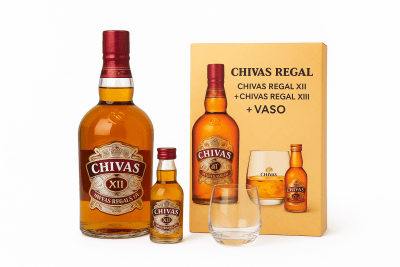 PACK CHIVAS REGAL + VASO + MINIATURA