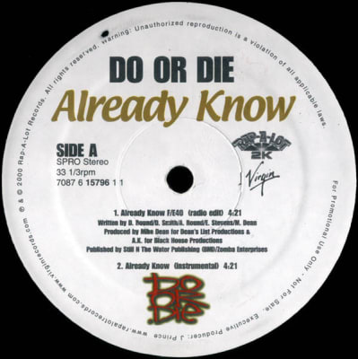 Do Or Die - Already Know (Vinilo Usado)1