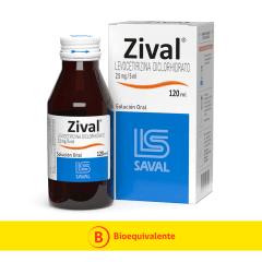ZIVAL JBE 2.5 MG/5ML X 120 ML (LEVOCETIRIZINA)