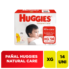 HUGGIES PAÑAL NATURAL CARE MAXI XG X 14