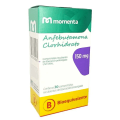 ANFEBUTAMONA CLORHIDRATO 150 MG X 30 COM LP