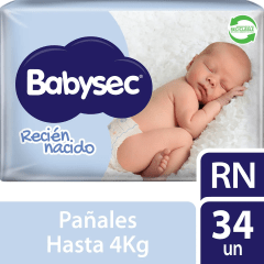 BABYSEC PAÑAL RN X 34 UNI