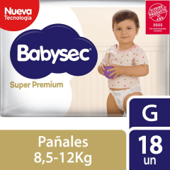 BABYSEC PAÑAL SUPER PREMIUM G X 18