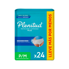 PLENITUD ROPA INTERIOR ADULTO PROTECT PLUS P/M 24 UNIDADES
