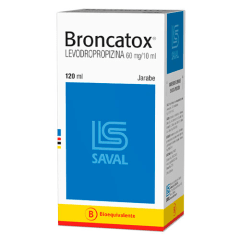 BRONCATOX JBE 60 ML/10 ML X 120 ML (LEVODROPROPIZINA)