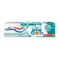 AQUAFRESH PASTA DENTAL 93,75 GR BIG TEETH 6 - 8 AÑOS