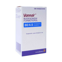 VANNAIR 80/4.5 MCG INHALADOR BUC 120 DSS (BUDESONIDA+FORMOTEROL)