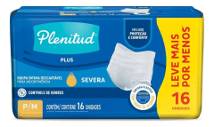 PLENITUD ROPA INTERIOR ADULTO PLUS P/M 16 UNIDADES