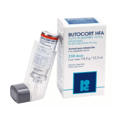BUTOCORT HFA 120 MCG/ 50 MCG INHALADOR X 250 DOSIS (SALBUTAMOL + BECLOMETASONA)