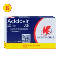 ACICLOVIR 200 MG X 25 COM
