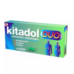 KITADOL DUO X 10 COM REC (PARACETAMOL+IBUPROFENO)