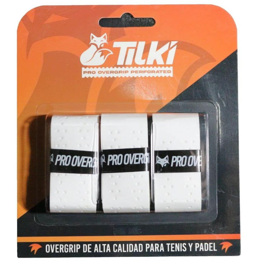 Overgrip Tilki Blanco Perforado x3