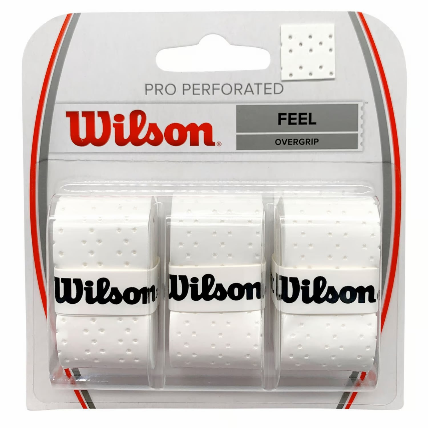 Overgrip Wilson Pro Perforado Blanco x3