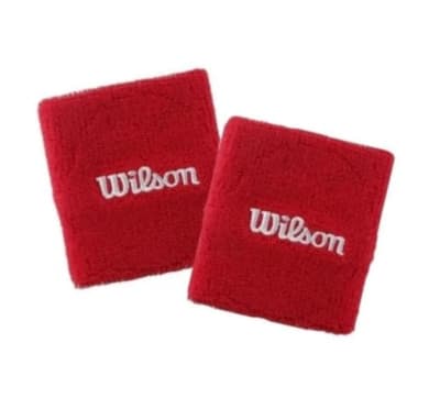 Muñequera Wilson Doble Osfa Rojo Logo Blanco1