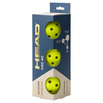 Pelota de Pickleball Head Pro 40 Amarilla (3 Unidades)