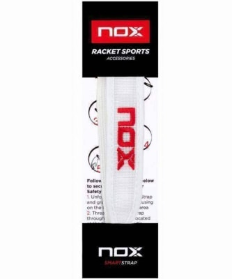 Cordón Nox Smartstrap Blanco Logo Rojo1
