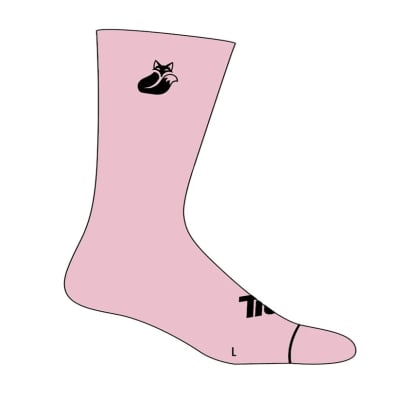 Calcetin Tilki D4 Largo Rosa/Negro