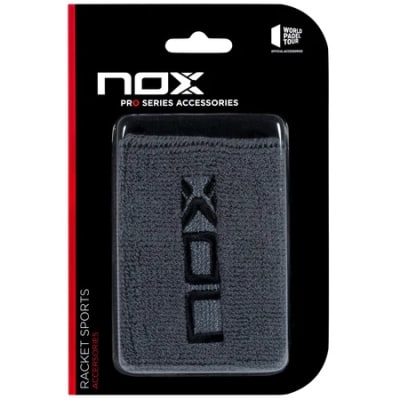 Muñequera Nox Gris logo Negro x2