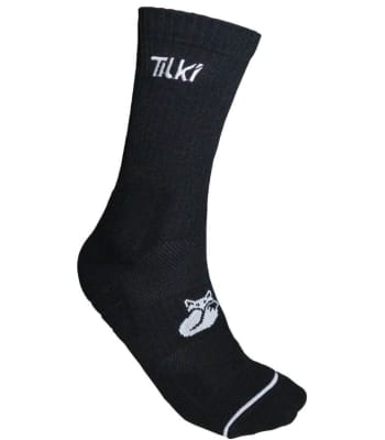 Calcetin Tilki D2 Largo Negro/Blanco