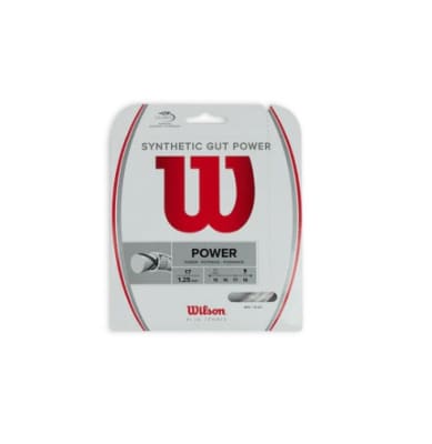 Cuerda de Tenis Wilson Synthetic Gut Power 17 Blanco