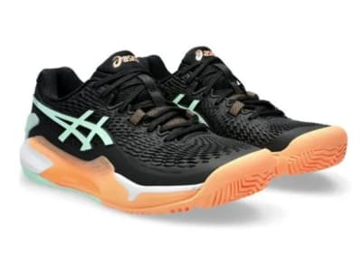 Zapatilla Asics Gel Resolution 9 Padel Women Black/Mint Tint