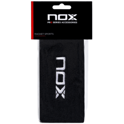 Muñequera Nox Larga Negro Logo Blanco X2