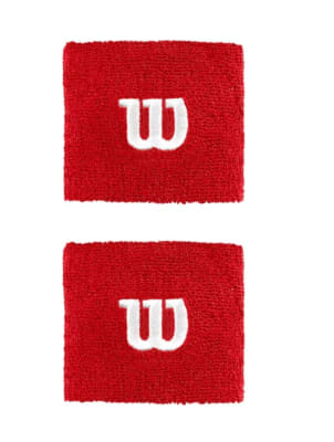 Muñequera Wilson Wristband Osfa Roja Letra Blanca1
