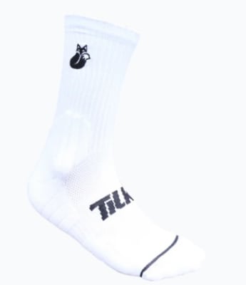 Calcetin Tilki D1 Largo Blanco/Negro