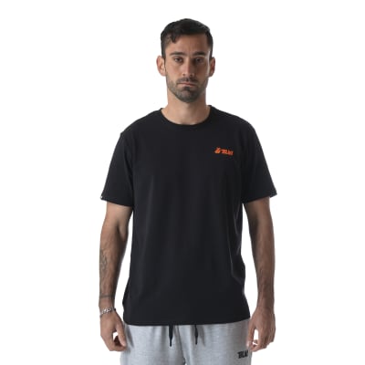Polera Tilki Cotton Lehinde Negro/Naranjo1