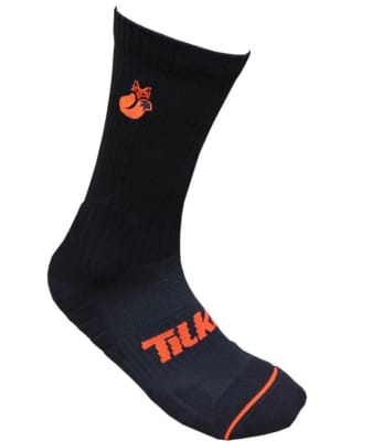 Calcetin Tilki D1 Largo Negro/Naranjo1