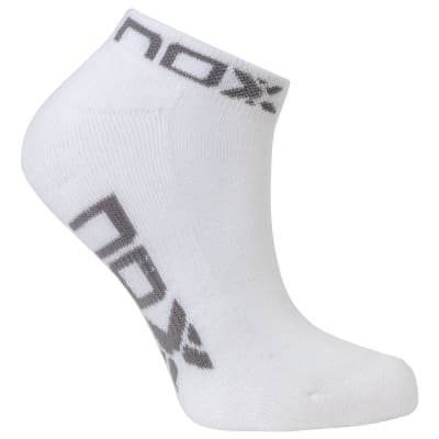 Calcetin Nox Tobillero Blanco Logo Gris